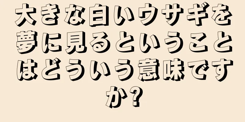 大きな白いウサギを夢に見るということはどういう意味ですか?