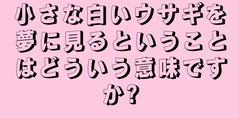 小さな白いウサギを夢に見るということはどういう意味ですか?