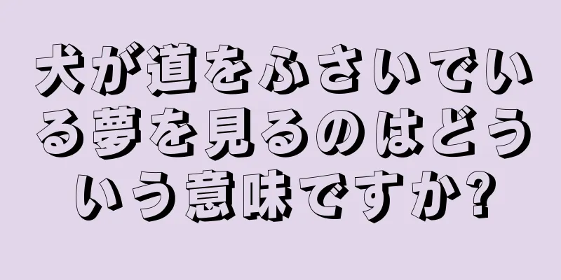 犬が道をふさいでいる夢を見るのはどういう意味ですか?