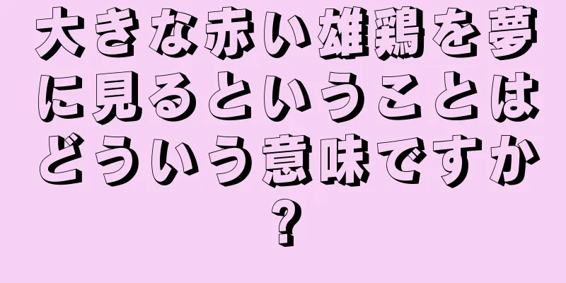 大きな赤い雄鶏を夢に見るということはどういう意味ですか?