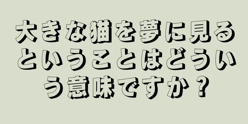 大きな猫を夢に見るということはどういう意味ですか？