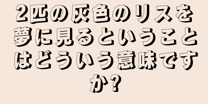 2匹の灰色のリスを夢に見るということはどういう意味ですか?