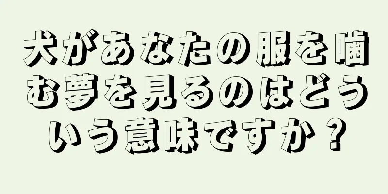 犬があなたの服を噛む夢を見るのはどういう意味ですか？