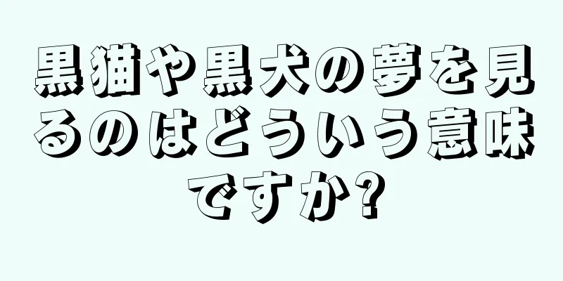 黒猫や黒犬の夢を見るのはどういう意味ですか?