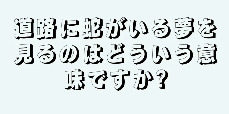 道路に蛇がいる夢を見るのはどういう意味ですか?