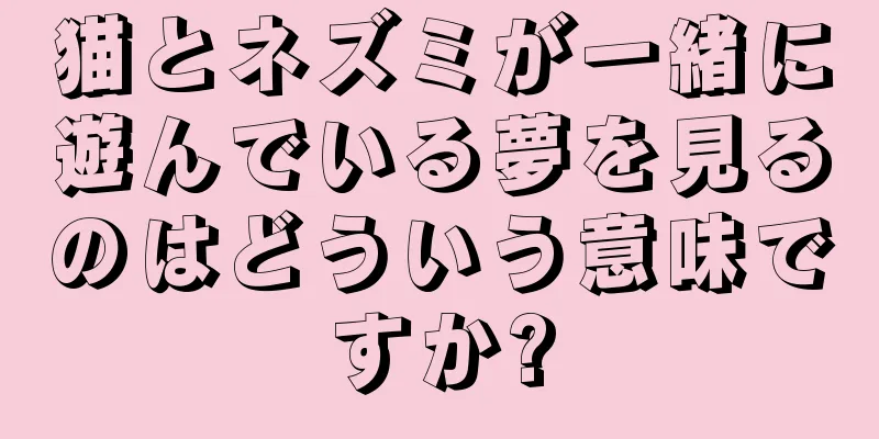 猫とネズミが一緒に遊んでいる夢を見るのはどういう意味ですか?