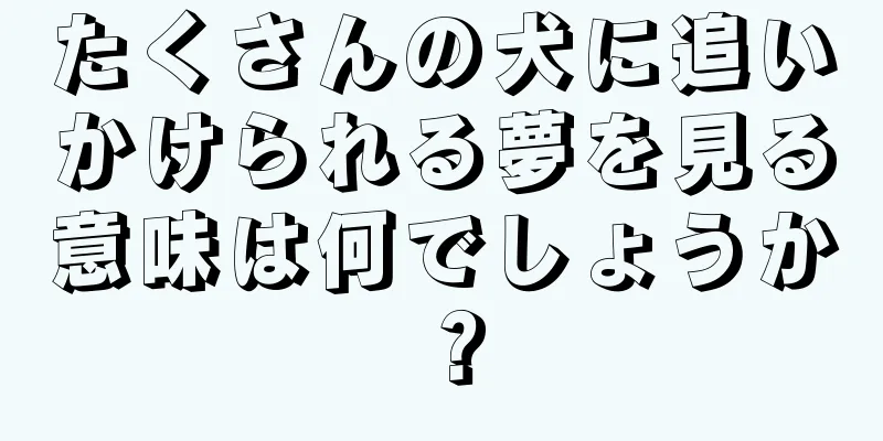 たくさんの犬に追いかけられる夢を見る意味は何でしょうか？