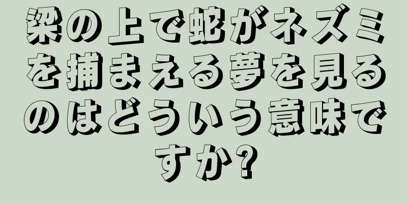 梁の上で蛇がネズミを捕まえる夢を見るのはどういう意味ですか?