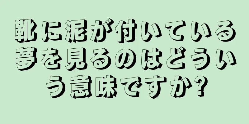 靴に泥が付いている夢を見るのはどういう意味ですか?