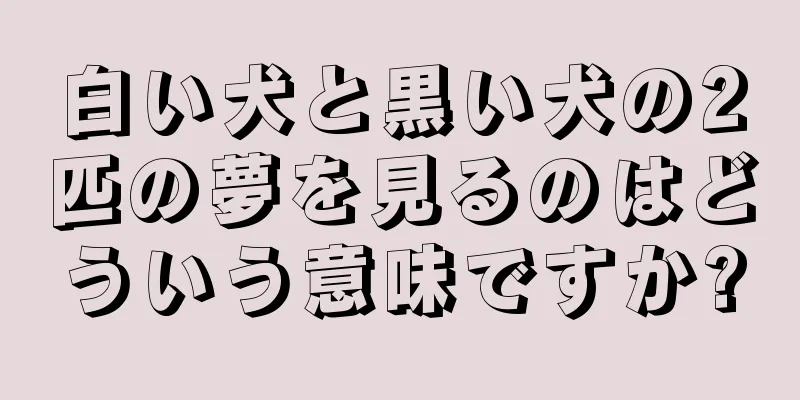 白い犬と黒い犬の2匹の夢を見るのはどういう意味ですか?