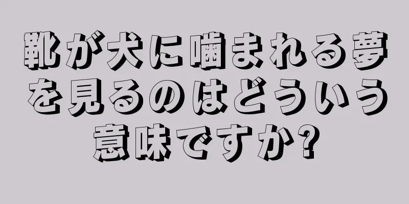 靴が犬に噛まれる夢を見るのはどういう意味ですか?