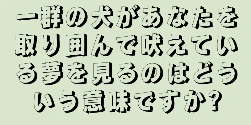 一群の犬があなたを取り囲んで吠えている夢を見るのはどういう意味ですか?
