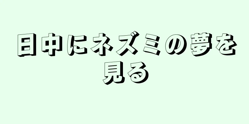日中にネズミの夢を見る