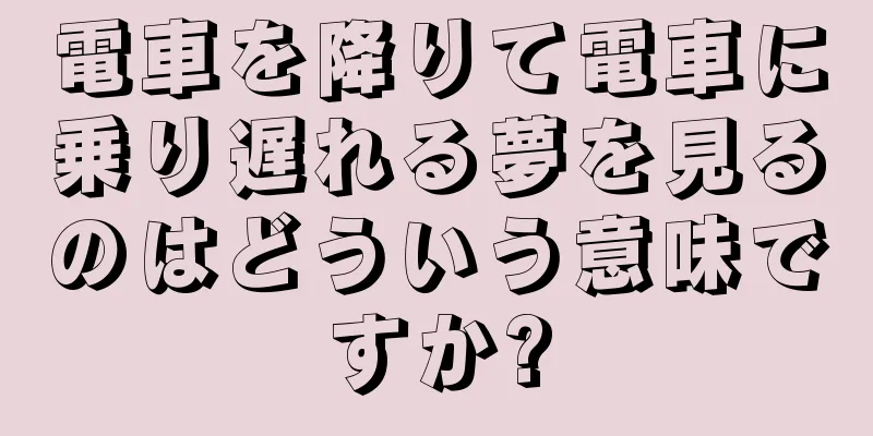 電車を降りて電車に乗り遅れる夢を見るのはどういう意味ですか?