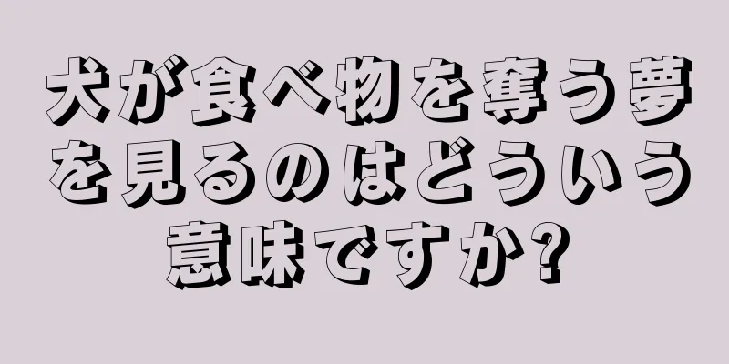 犬が食べ物を奪う夢を見るのはどういう意味ですか?