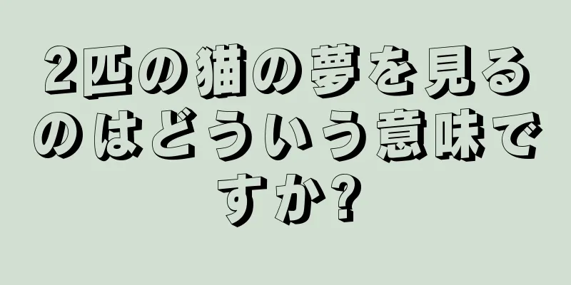 2匹の猫の夢を見るのはどういう意味ですか?