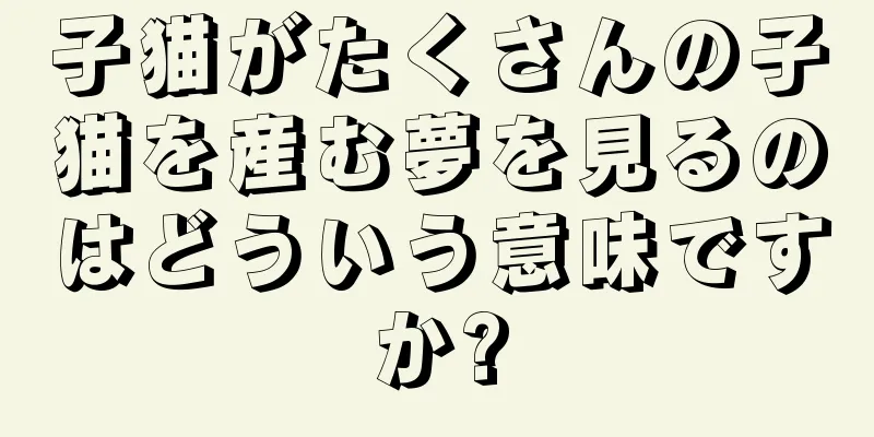 子猫がたくさんの子猫を産む夢を見るのはどういう意味ですか?