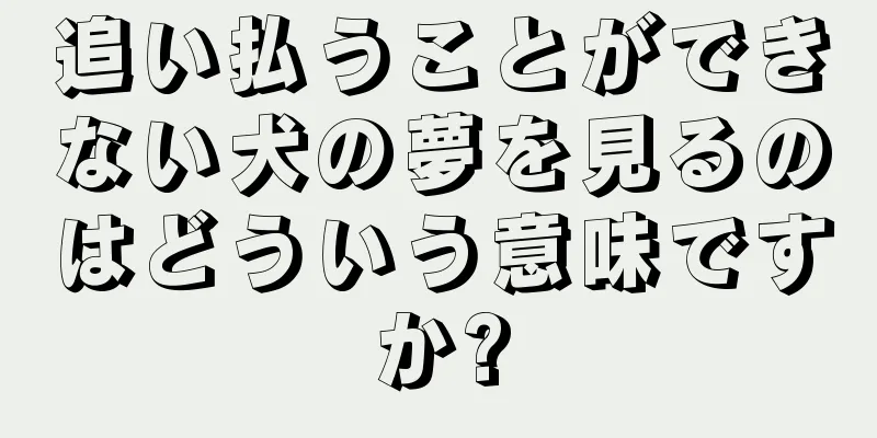 追い払うことができない犬の夢を見るのはどういう意味ですか?