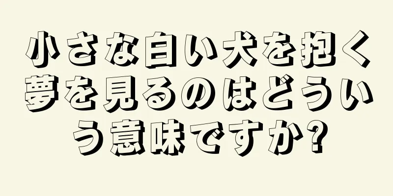 小さな白い犬を抱く夢を見るのはどういう意味ですか?