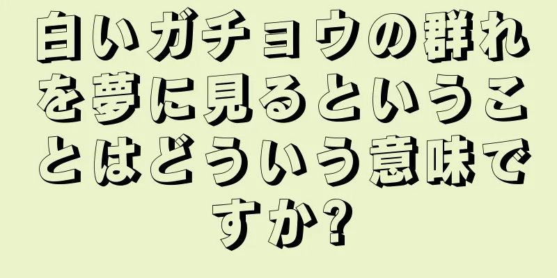 白いガチョウの群れを夢に見るということはどういう意味ですか?
