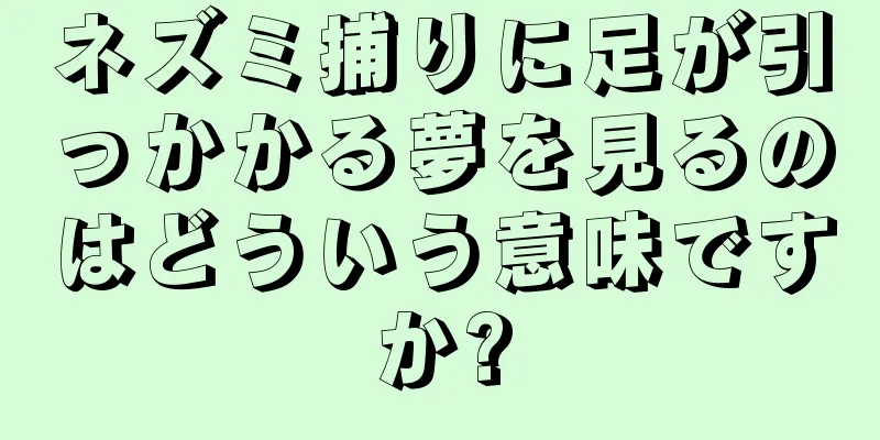 ネズミ捕りに足が引っかかる夢を見るのはどういう意味ですか?