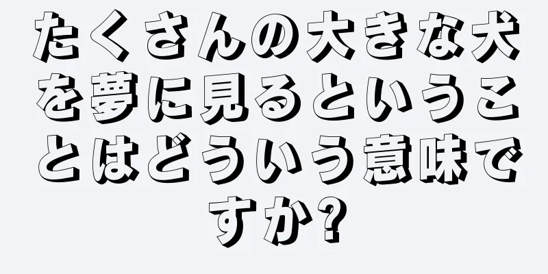 たくさんの大きな犬を夢に見るということはどういう意味ですか?