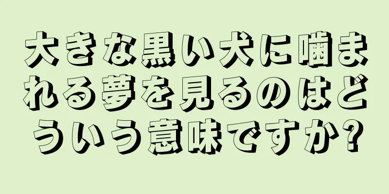 大きな黒い犬に噛まれる夢を見るのはどういう意味ですか?
