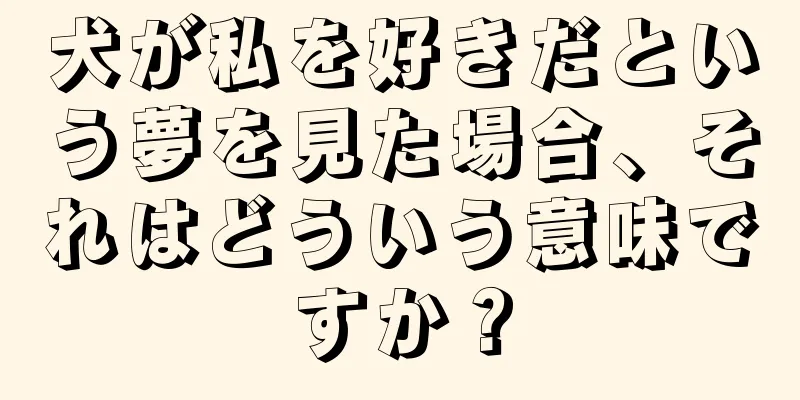 犬が私を好きだという夢を見た場合、それはどういう意味ですか？