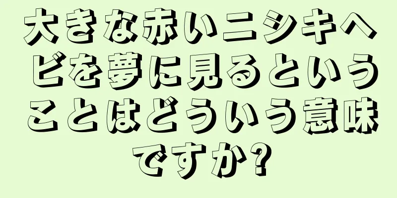 大きな赤いニシキヘビを夢に見るということはどういう意味ですか?