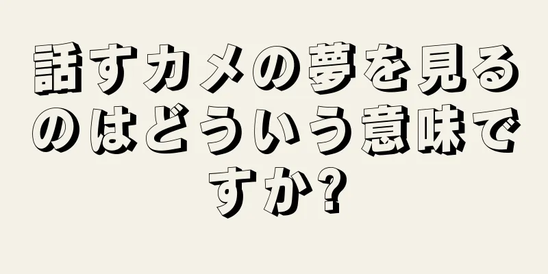 話すカメの夢を見るのはどういう意味ですか?
