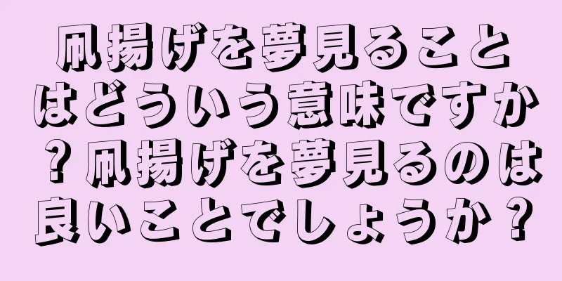 凧揚げを夢見ることはどういう意味ですか？凧揚げを夢見るのは良いことでしょうか？