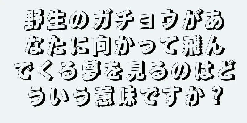 野生のガチョウがあなたに向かって飛んでくる夢を見るのはどういう意味ですか？
