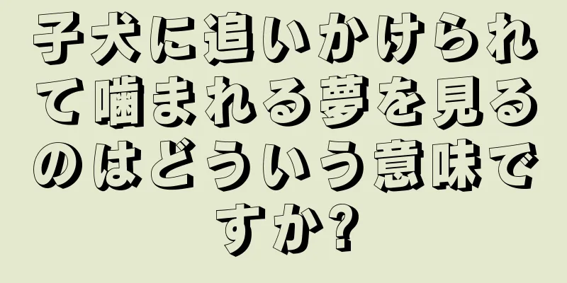 子犬に追いかけられて噛まれる夢を見るのはどういう意味ですか?