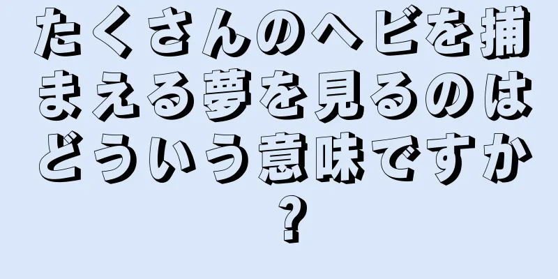 たくさんのヘビを捕まえる夢を見るのはどういう意味ですか？