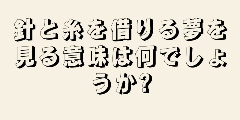 針と糸を借りる夢を見る意味は何でしょうか?