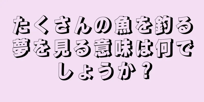 たくさんの魚を釣る夢を見る意味は何でしょうか？