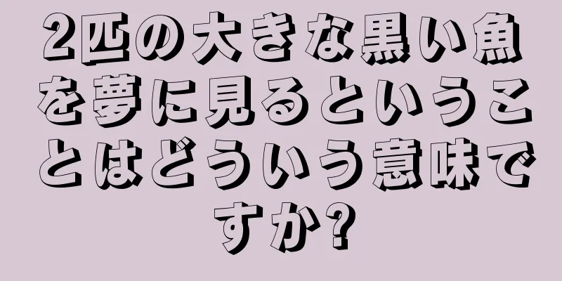 2匹の大きな黒い魚を夢に見るということはどういう意味ですか?