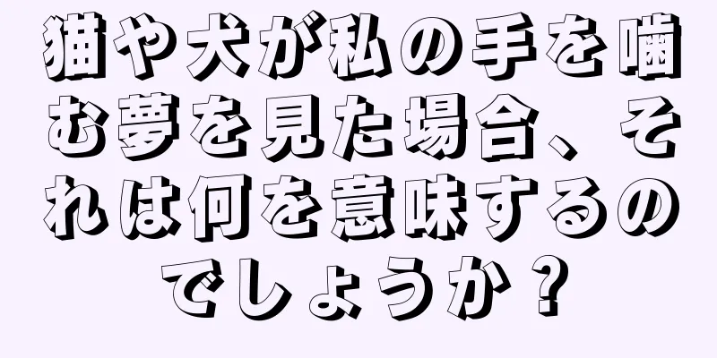 猫や犬が私の手を噛む夢を見た場合、それは何を意味するのでしょうか？