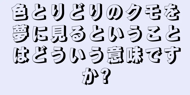 色とりどりのクモを夢に見るということはどういう意味ですか?