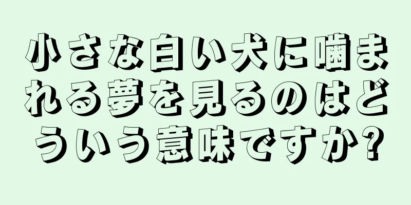 小さな白い犬に噛まれる夢を見るのはどういう意味ですか?
