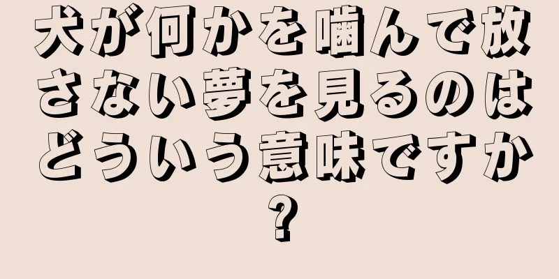 犬が何かを噛んで放さない夢を見るのはどういう意味ですか?