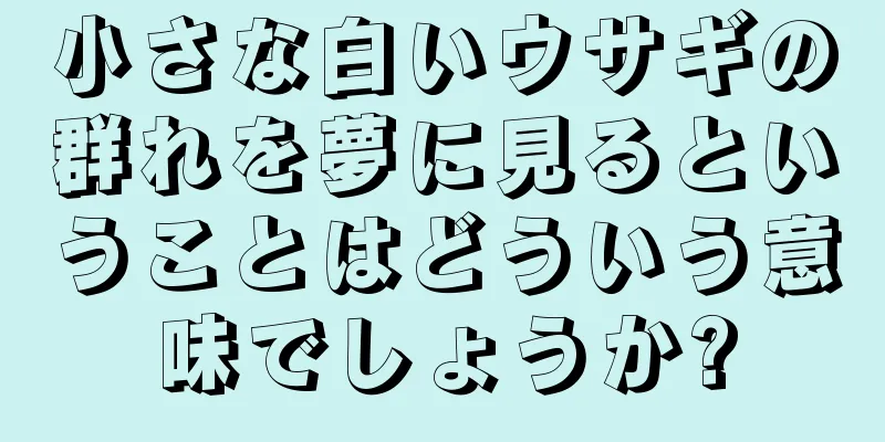 小さな白いウサギの群れを夢に見るということはどういう意味でしょうか?