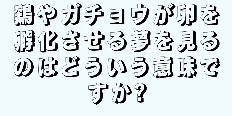 鶏やガチョウが卵を孵化させる夢を見るのはどういう意味ですか?