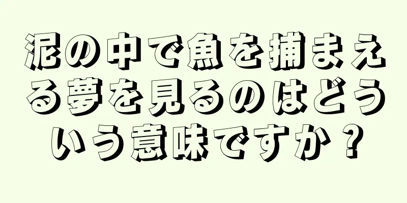泥の中で魚を捕まえる夢を見るのはどういう意味ですか？