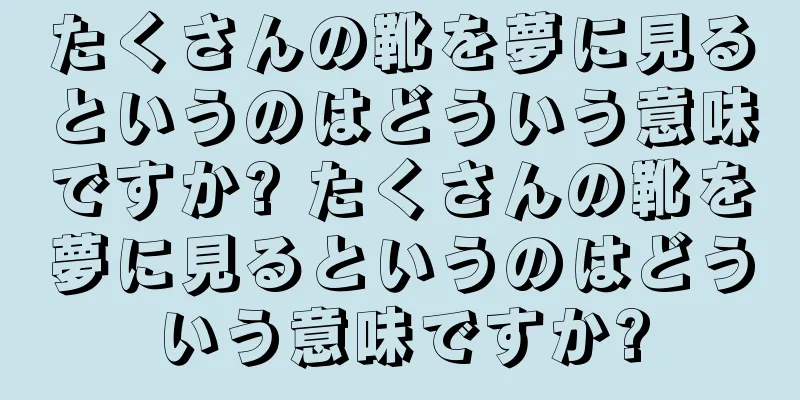 たくさんの靴を夢に見るというのはどういう意味ですか? たくさんの靴を夢に見るというのはどういう意味ですか?