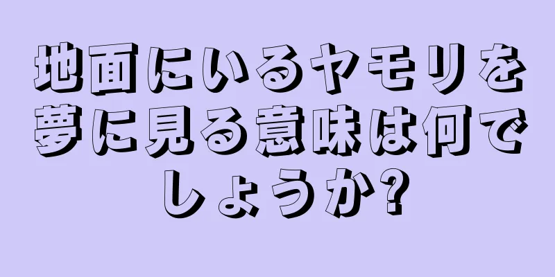 地面にいるヤモリを夢に見る意味は何でしょうか?