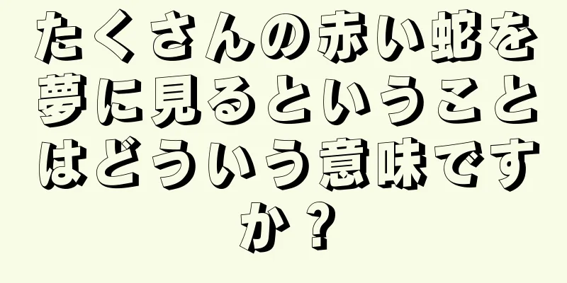 たくさんの赤い蛇を夢に見るということはどういう意味ですか？