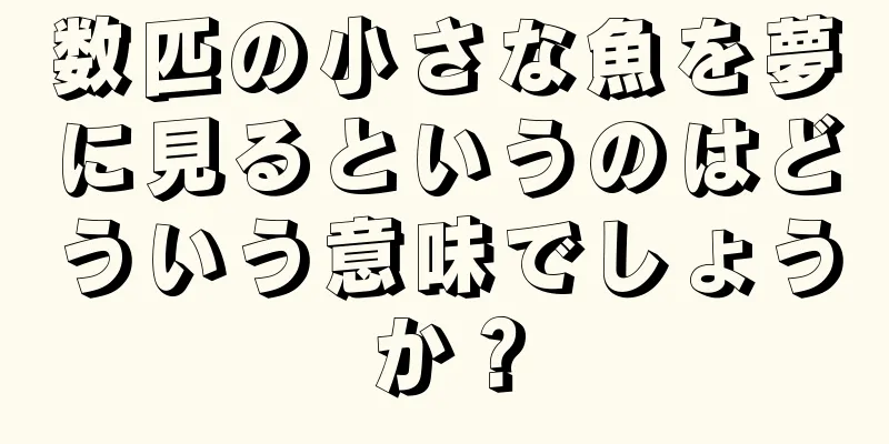 数匹の小さな魚を夢に見るというのはどういう意味でしょうか？