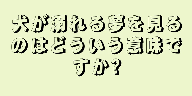 犬が溺れる夢を見るのはどういう意味ですか?