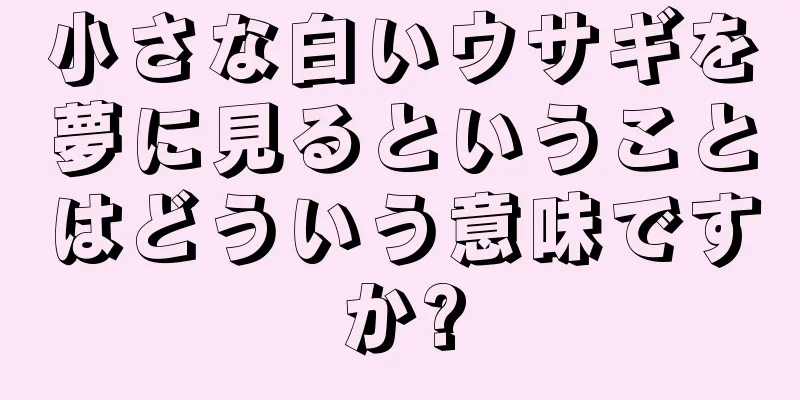 小さな白いウサギを夢に見るということはどういう意味ですか?